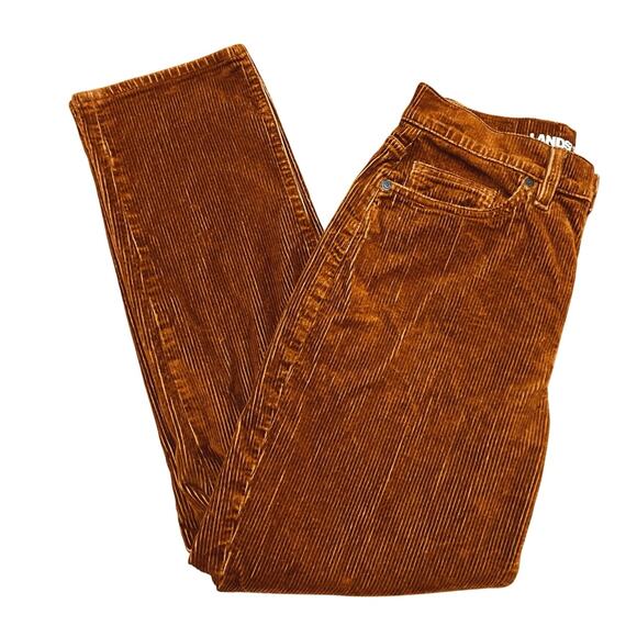 Lands’ End Mid Rise Straight Leg Corduroy Pants Women’s 6 Rust Brown Preppy - Picture 4 of 8